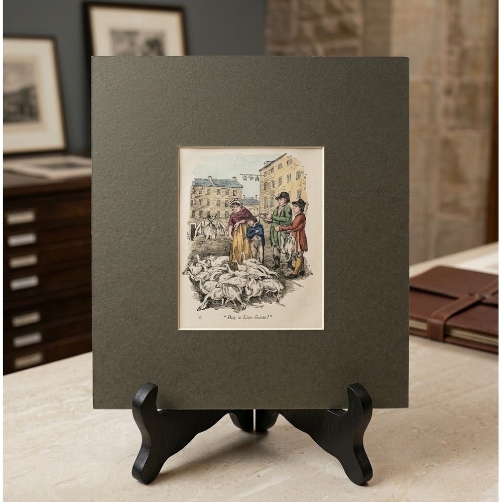 Vintage Cries Of London Wall Antique History Art Print Matted Buy A Live Goose